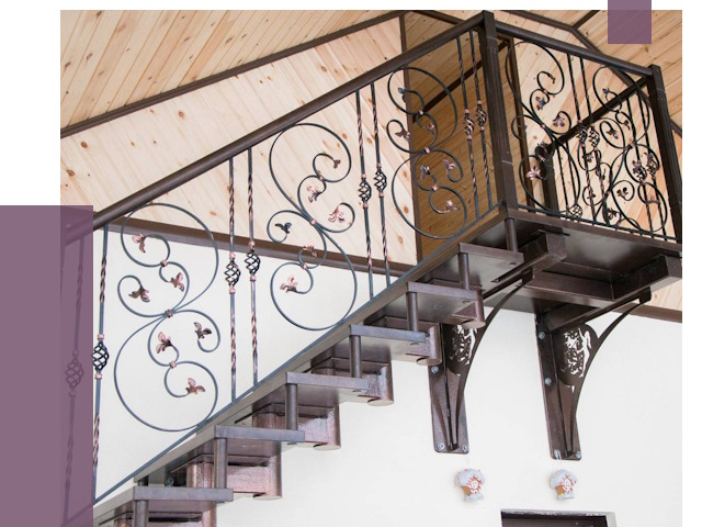Кованые лестницы в Пятигорске от 80129 руб. под ключ