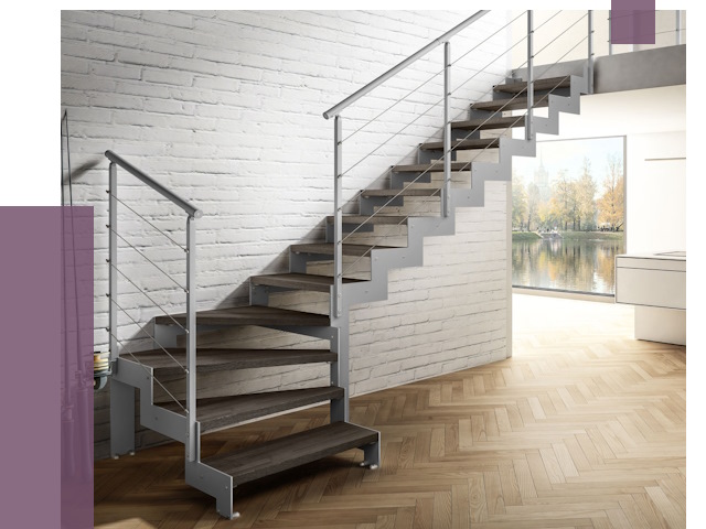 Г-образные лестницы под ключ в Пятигорске от 37240 руб. | ПРОЛЁТ-Птг