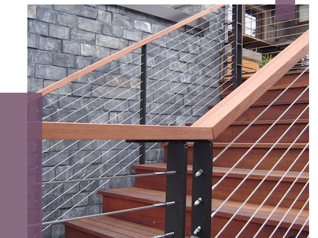 Тросовые перила под ключ в Пятигорске от 7807 руб.