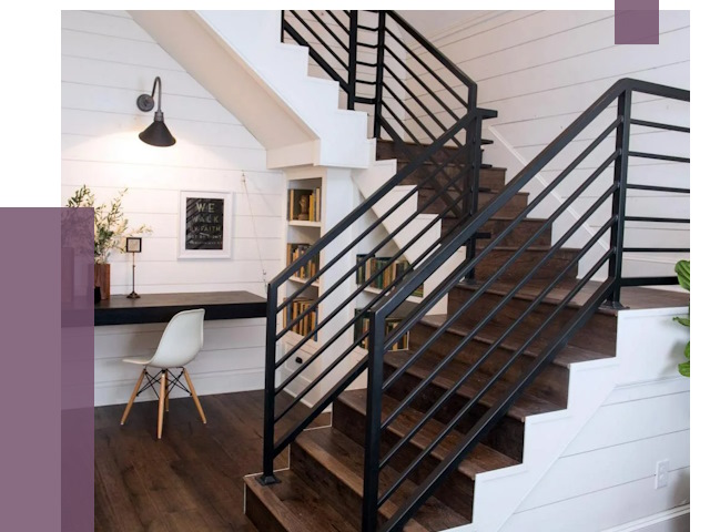 Перила для лестницы в доме в Пятигорске от 7448 руб. — ПРОЛЁТ-Птг