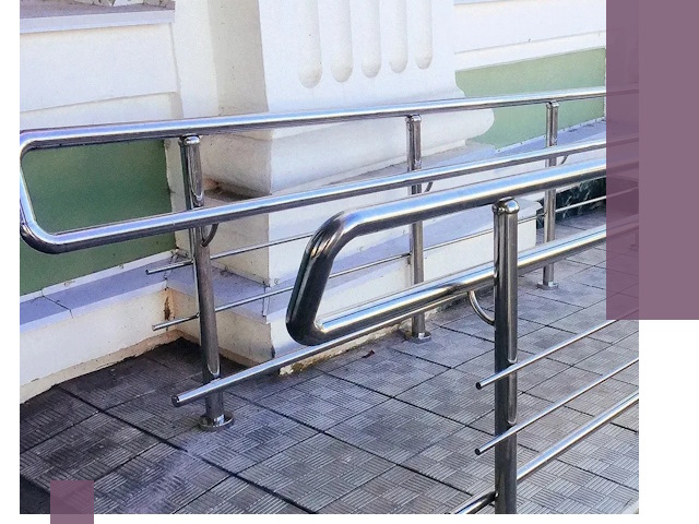 Ограждения пандусов из металла и нержавейки в Пятигорске