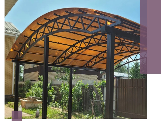 Изготовление навесов под ключ в Пятигорске из качественных материалов