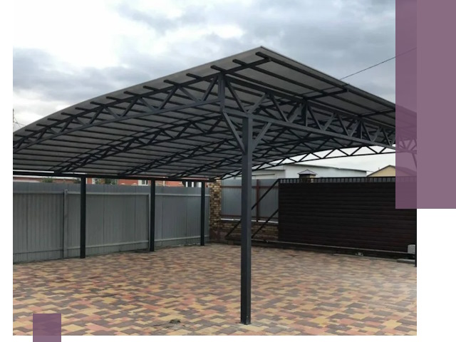 Недорогие навесы под ключ в Пятигорске — изготовление и монтаж