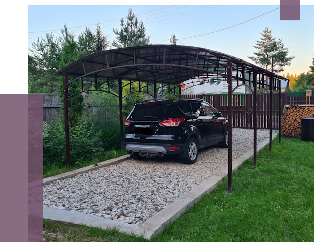 Навесы для автомобиля в Пятигорске от 13201 руб.  | ПРОЛЁТ-Птг