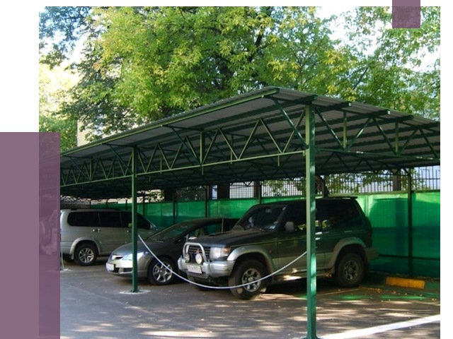 Навесы для парковки в Пятигорске от 80643 руб. заказать | ПРОЛЁТ-Птг
