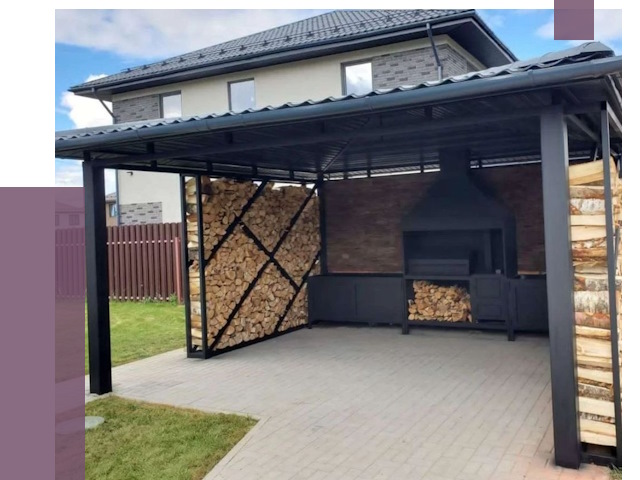 Навесы для барбекю в Пятигорске от 12790 руб. под ключ | ПРОЛЁТ-Птг