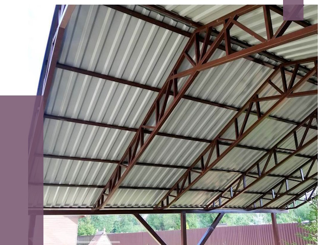 Навесы из профнастила в Пятигорске от 7397 руб. | ПРОЛЁТ-Птг