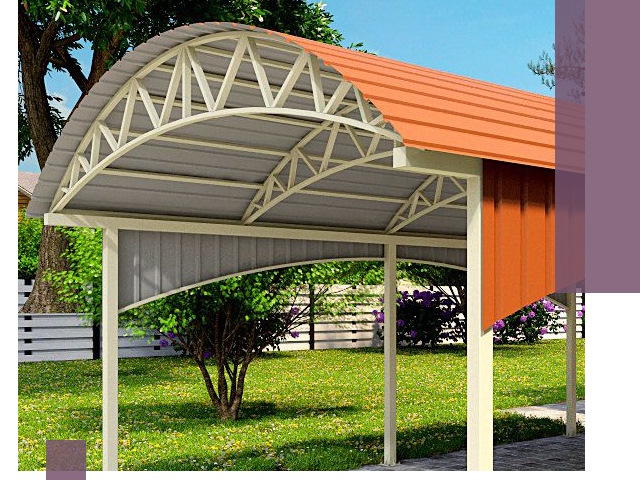 Навесы из профнастила под ключ в Пятигорске — установка и монтаж