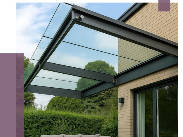 Стеклянные навесы и козырьки в Пятигорске от 12328 руб.