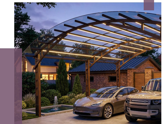 Металлические навесы в Пятигорске от 12739 руб. под ключ — ПРОЛЁТ-Птг