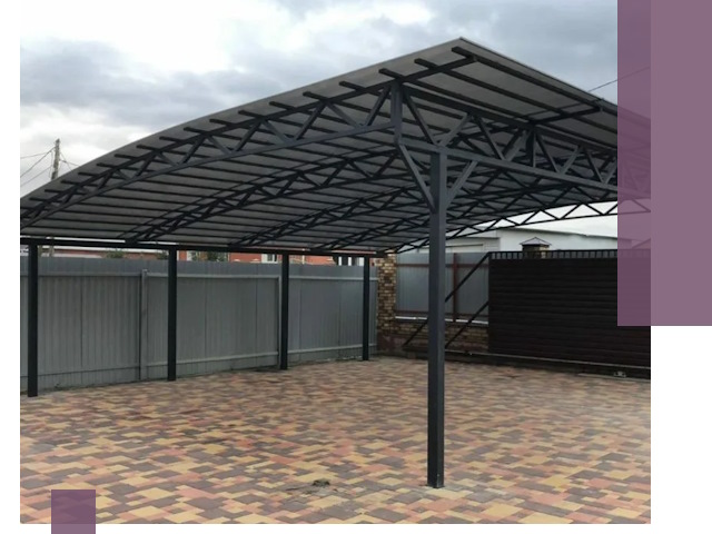 Металлические навесы под ключ в Пятигорске — изготовление и монтаж