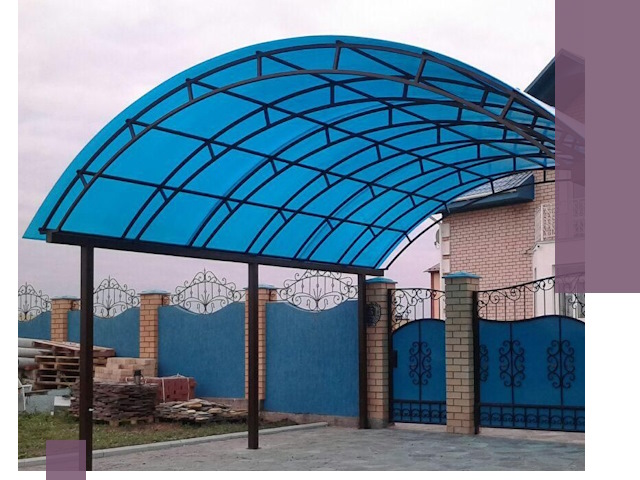 Арочные навесы под ключ в Пятигорске — изготовление и монтаж