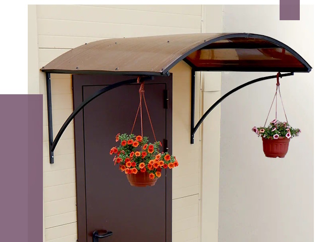 Козырьки над входом в Пятигорске от 14896 руб.  | ПРОЛЁТ-Птг