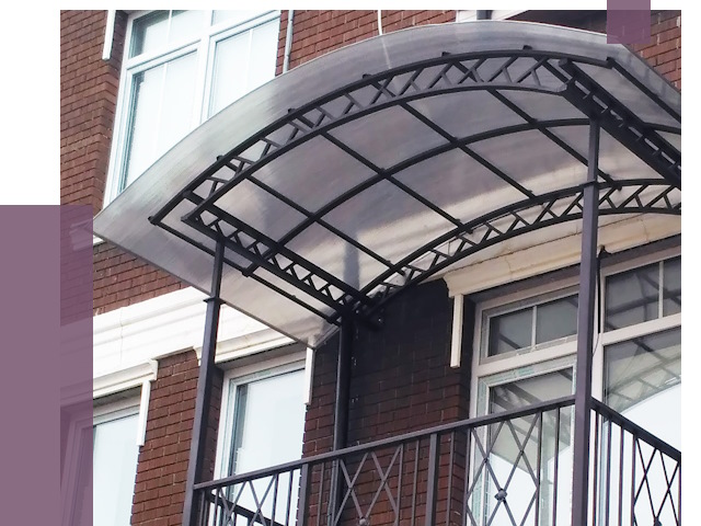 Козырьки над балконом в Пятигорске от 8681 руб.  | ПРОЛЁТ-Птг