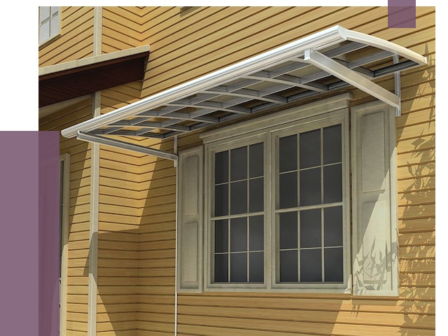 Козырьки над окнами в Пятигорске от 7653 руб. — монтаж, покупки | ПРОЛЁТ-Птг