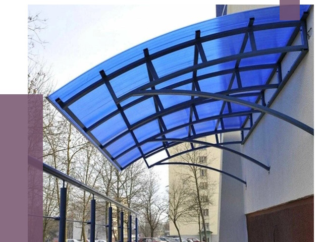 Козырьки из поликарбоната в Пятигорске от 4315 руб. под ключ | ПРОЛЁТ-Птг