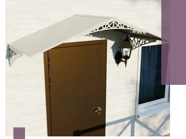 Металлические козырьки на входы и террасы в Пятигорске