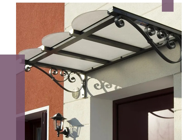 Односкатные козырьки в Пятигорске от 8424 руб.  | ПРОЛЁТ-Птг